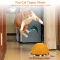 thumbnail image 4 of 3-In-1 Cat Scratching Toy, Interactive Cat Scratcher Ball with Feather Toy & Wooden Track Balls, Cute Turtle Shape Cat Scratch Board to Relieve Itchy Paws, Promote Training Exercise, 4 of 6