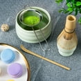 thumbnail image 2 of Matcha Whisk Set- Matcha Set includes Matcha Bowl, Sifter, Holder and Scoop- The Perfect Bamboo Whisk for Matcha Tea (White), 2 of 7