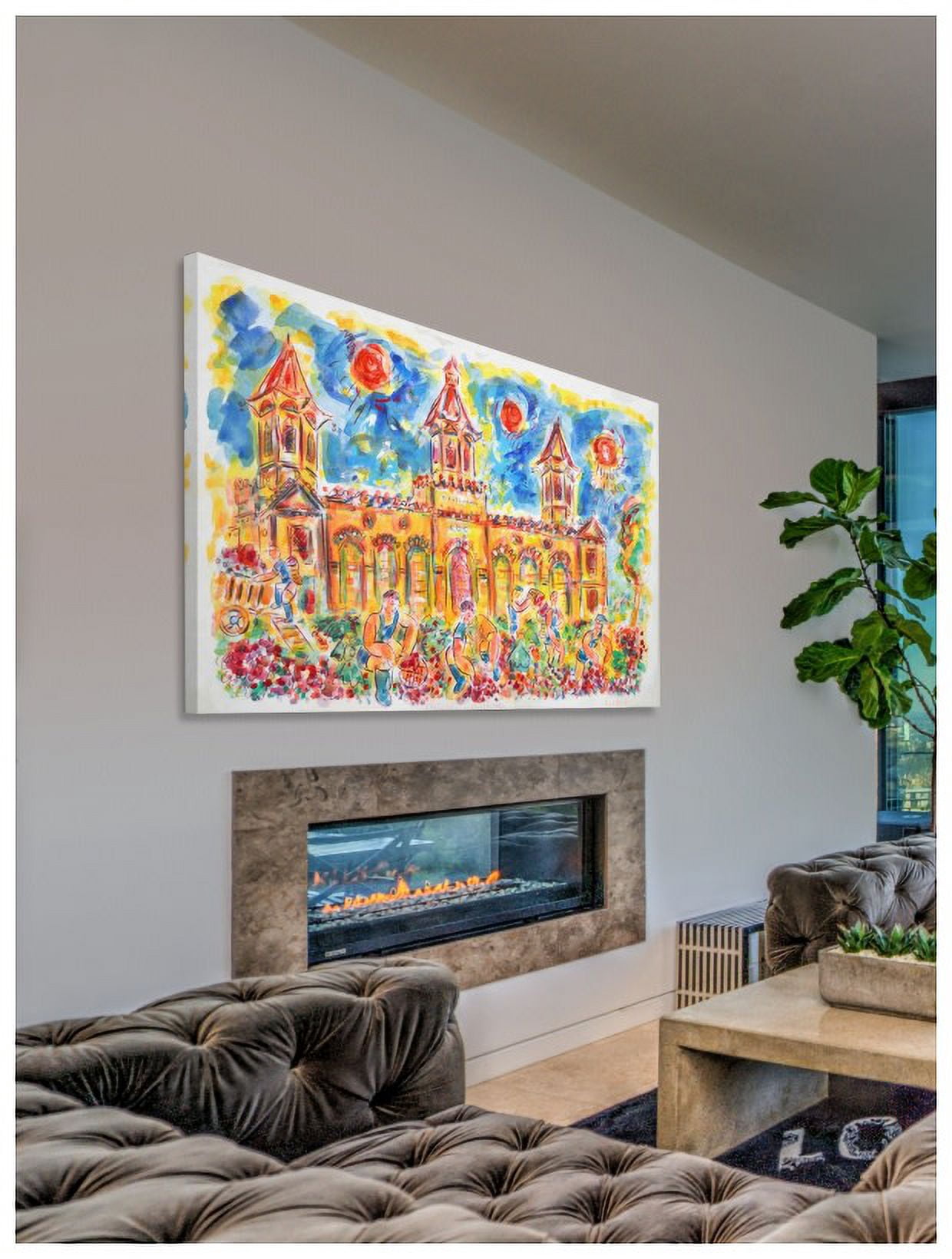 Marmont Hill "Cos D'Estournel Harvest" by Wayne Ensrud Painting Print on Canvas