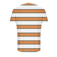 thumbnail image 5 of NTACZA Casual Lightweight Cardigans for Women with Pockets Striped Short Sleeve Open Front Coverups Beachwear Regular Orange, 5 of 5