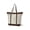 Natural/Brown Root, variant on Medium 5 Pocket Zip Top Long Handle Canvas Tote Bag