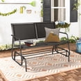 thumbnail image 7 of SLOAURA 2-Person Outdoor Glider Bench Patio Swing Rocker Loveseat, Black, 7 of 7