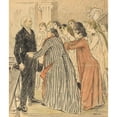 thumbnail image 2 of Théophile Alexandre Steinlen 12x14 Black Ornate Wood Framed Double Matted Museum Art Print Titled: L’Aventure Du Vieux Doyen (The Adventure of the Old Dean) (1891), 2 of 5