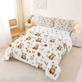 thumbnail image 2 of Erosebridal Cartoon Cute Bear Queen Comforter Set,Rustic Farmhouse Pine Cone Bedding Comforter Set For Girls Boys, Reversible 3pcs, 2 of 7