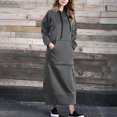 thumbnail image 6 of Brilliant Fall Dresses for Women Long Sleeve Women's Casual Long-sleeve Pocket Pullover Hoodie Dress Spring 2025 New Dresses, 6 of 9