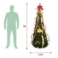thumbnail image 5 of Pre-Lit Christmas Tree Pop Up, 6FT Fully Decorated Xmas Tree with Lights, Artificial Lighted Xmas Trees with Rich Ornaments, Balls, Ribbons, Colorful Lights, for Home Holiday Decor DIY Quick Assembly, 5 of 13