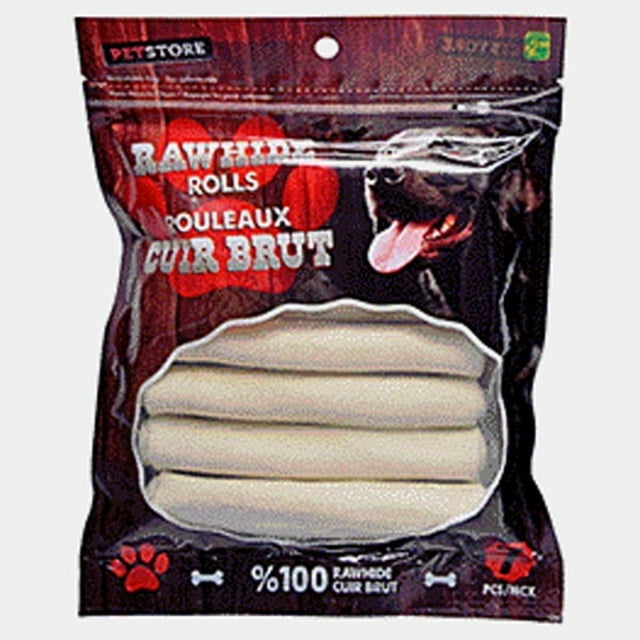PETSTORE Rouleaux de Cuir Brut pour Chiens, Lot de 7