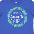 thumbnail image 4 of Inktastic Pop Pop's Favorite Girl Blue Flowers Wreath Girls Baby T-Shirt, 4 of 5