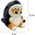 thumbnail image 2 of Gato Gatito Michi De Peluche Kawaii con Disfraz Modelos Animales Tamaño A Elegir (Kit 2 Pzas 13 cm) Kit 2 Pzas 13 cm Xishao Juguetes, 2 of 2
