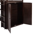 thumbnail image 4 of Twin Size Wooden Loft Bed with Storage Shelves, Drawers, Built-in Desk,and Wardrobe, Full-length Guardrails, Espresso, 4 of 9