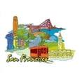 thumbnail image 3 of CafePress - San Francisco Travel Poster Pajamas - Women's Dark Pajamas, 3 of 4
