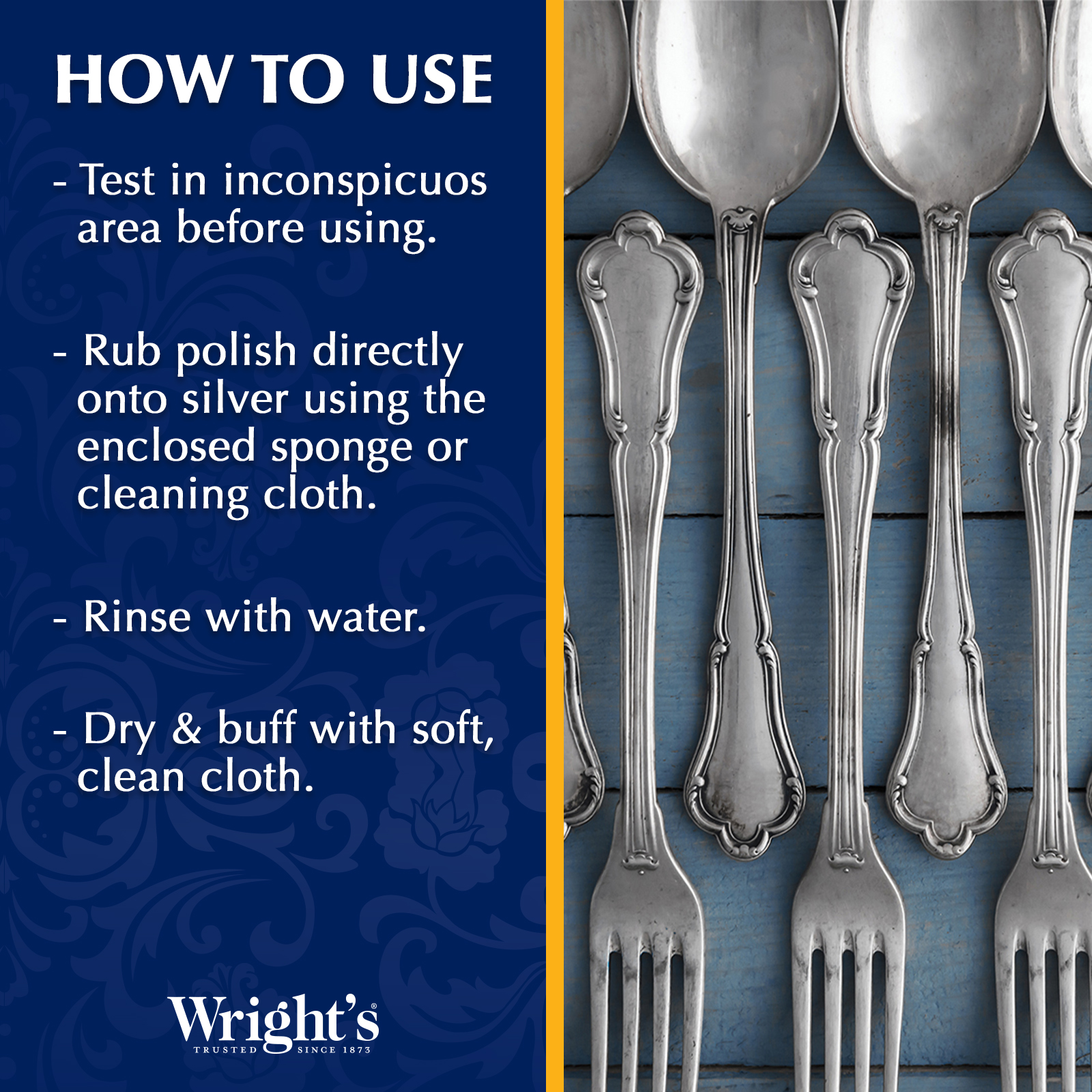 Wright's Silver Polishing Cream, 3-in-1, All-Purpose, 8 Oz, with Microfiber Cloth Included - image 5 of 7