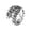 Silver, variant on HUANLEDASH Open Ring Electroplating Geometric Retro Wear Resistant Adjustable Decorate Hypoallergenic European And American Alloy Knuckle Ring Jewelry Accessory