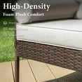 thumbnail image 5 of Summit Living Outdoor Patio Lounge Egg Chair, Wicker Chair with Cushions, 35.8" Oversize single sofa, Brown & Beige, 5 of 13