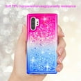 thumbnail image 3 of Mignova Galaxy Note 10 Pro/5g/Plus case,3 in 1 Hard Clear Detachable Sparkle Dynamic Drift Sand Blink Flow Sand Glitter Heart-Shape Quicksand & Paillette Back Clear Hourglass Case Cover(Red+Blue), 3 of 7