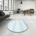thumbnail image 3 of Ahgly Company Indoor Square Contemporary Water Blue Abstract Area Rugs, 6' Square, 3 of 6
