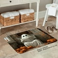 thumbnail image 2 of SPXUBZ Halloween Ghost Reading Newspaper Non Slip Flannel Floor Mat for Bathroom Kitchen Bedroom Decor 16x24 inch, 2 of 5