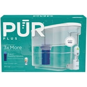 PUR 30-Cup Water Filter Dispenser System, W 15.3 x H 10.1 x L 5.3, White/Blue, DS1810ZA