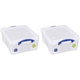 thumbnail image 2 of Really Useful Box 18L Storage Container w/Snap Lid Clip Lock Handle, 4 Pack, 2 of 10