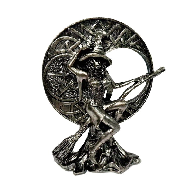 Figura decorativa de Halloween, estatua de bruja, escultura coleccionable Luna