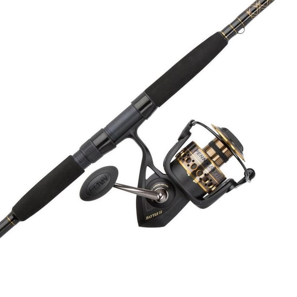 penn battle 2 spinning reel 5000 II Reels Coyote Bait & Tackle The reels HT 100 Versa Drag carbon fiber drag system leverages both sides of each drag washer to provide maximum drag Penn Battle II Spinning Combo