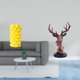 thumbnail image 2 of Jarrón de flores de con forma de cabeza de ciervo geométrica, figura de resina, decoración de mesa, ideal para oficinas, salas de estar, dor, 2 of 8