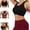 Black, variant on Racerback Crop Tank Tops for Women - Padded Y-Back Longline Sports Bras Scoop Neck Workout Yoga Red S(S)