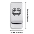 thumbnail image 2 of Stainless Steel Cancer Zodiac (Crab) Classic Slim Money Clip Credit Card Holder, 2 of 2