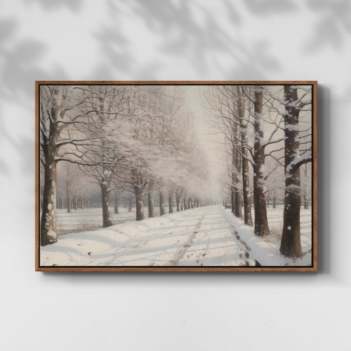 Vintage Landscape-XIII By Wexford Home Framed in Walnut Wood Gallery Wrapped Canvas 17 in. x 25 in.