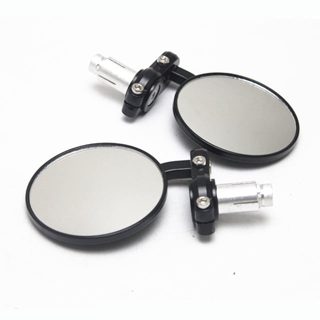 Riwesomey Pack de 2 Espejos Moto Líneas Hermosas Rotación 360° Vista Trasera Visión Gran Angular Resistencia a la Corrosión Accesorios Ciclomotor Accesorios para motos