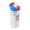 thumbnail image 2 of Zak Designs US Soccer 25oz Durable Plastic Jubilation Water Bottle with Handle, White, 2 of 7