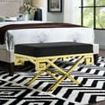 thumbnail image 1 of Modway Rove Velvet Performance Velvet Bench in Gold Black, 1 of 5