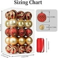 thumbnail image 4 of SHareconn 30ct 2.36 Inch Christmas Tree Balls Ornaments, Colored Shatterproof Plastic Decorative Baubles Decorations for Xmas Tree Decor Holiday Party Wedding Decoration (Red & Gold, 60mm), 4 of 6