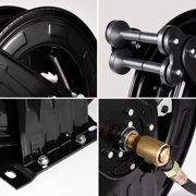 Tool Daily Retractable Pressure Washer Hose Reel 1.5m, Heavy Duty Power Washer Hose Reel 4000 PSI, Auto-Rewinding, Wall/Floor Mounted
