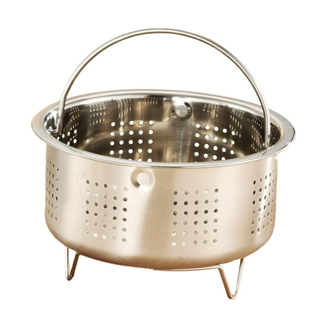 Vaporera de alimentos Inserto de vapor con asa Cesta de vapor multifuncional de acero inoxidable 138 cm x 8 cm