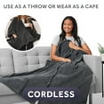 thumbnail image 4 of Sunbeam Slate Gray Microplush Cordless Electric Blanket, 4 of 9