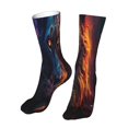thumbnail image 6 of Fuzoiu Forest Cool Lion Print Crew Socks,Casual Athletic Gym LightWeight Thin Socks,Casual Crew Socks for Men Woman,Calf Length Crew Socks, 6 of 7