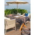 thumbnail image 5 of Outdoor Tablecloth with Umbrella Hole for Patio/Picnic/Party/Camping, Vintage Boho Waterproof Table Cloth Rectangle Table Cover Washable, Farmhouse Retro Shabby Brown Wooden Grain (60"x 120"), 5 of 8