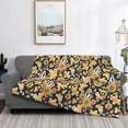thumbnail image 2 of Rateoe Sunflowers Bee Pattern Flannel Throw Blanket, Ultra-soft Blanket for Bed, Couch, Car, Hypoallergenic Anti-pilling blanket-50"x40"(Horizontal), 2 of 6