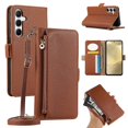 thumbnail image 1 of For Samsung Galaxy A15 5G 4G Wallet Phone Case Shockproof TPU PU Leather Flip Cover with Mirror, Str, 1 of 5