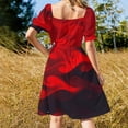 thumbnail image 4 of Red wave. Design for lovely ladies. Sleeveless Dress long dress women summer cute dress, 4 of 6