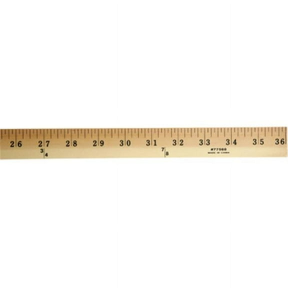 Charles Leonard 2317535 Wood Yard Stick with Hanging Holes - Case of 72