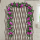 thumbnail image 4 of Enredadera de rosas simulada para colgar en la pared, flor de seda, decoración para bodas, enredadera de cerezo, 4 of 4
