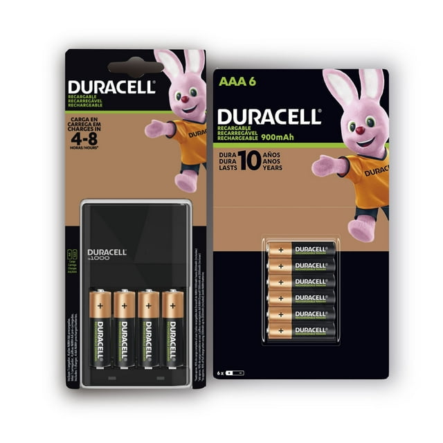 Cargador Duracell con 4 Pilas AA y 6 Pilas AAA Recargables Duracell