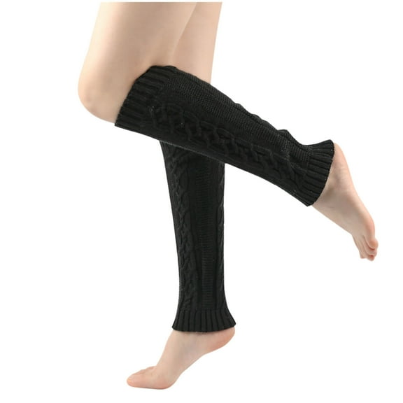 Srogem Women's Cable Knit Long Boot Stocking Socks Knee High Winter Leg Warmers
