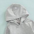 thumbnail image 4 of Zuwimk Boys And Girls 2-Piece Solid Color Hoodie Jogger Set, Athletic Outfits Elastic Waistband, Big Boy Girls Toddler Activewear(T075-Grey), 4 of 9