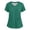 Green #061, variant on Scrub for Women Modern Classic V-Neck Top with Pockets, 4-Way Stretch, Ultra Soft & Breathable Fabric Green L