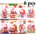 thumbnail image 1 of 6PCS Christmas Cards Santa Claus Printed Greeting Cards Holiday Blessing Cards, 1 of 9
