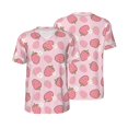 thumbnail image 6 of Rocae Strawberries for Breathable Men's Baseball T-Shirt Fashionable Casual Baseball Jersey, Moisture-wicking Sportswear 3X-Large, 6 of 9