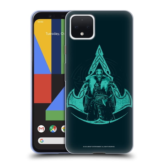 Head Case Designs Officially Licensed Assassin's Creed Valhalla Compositions Crest And Male Eivor Soft Gel Case Compatible with Google Pixel 4